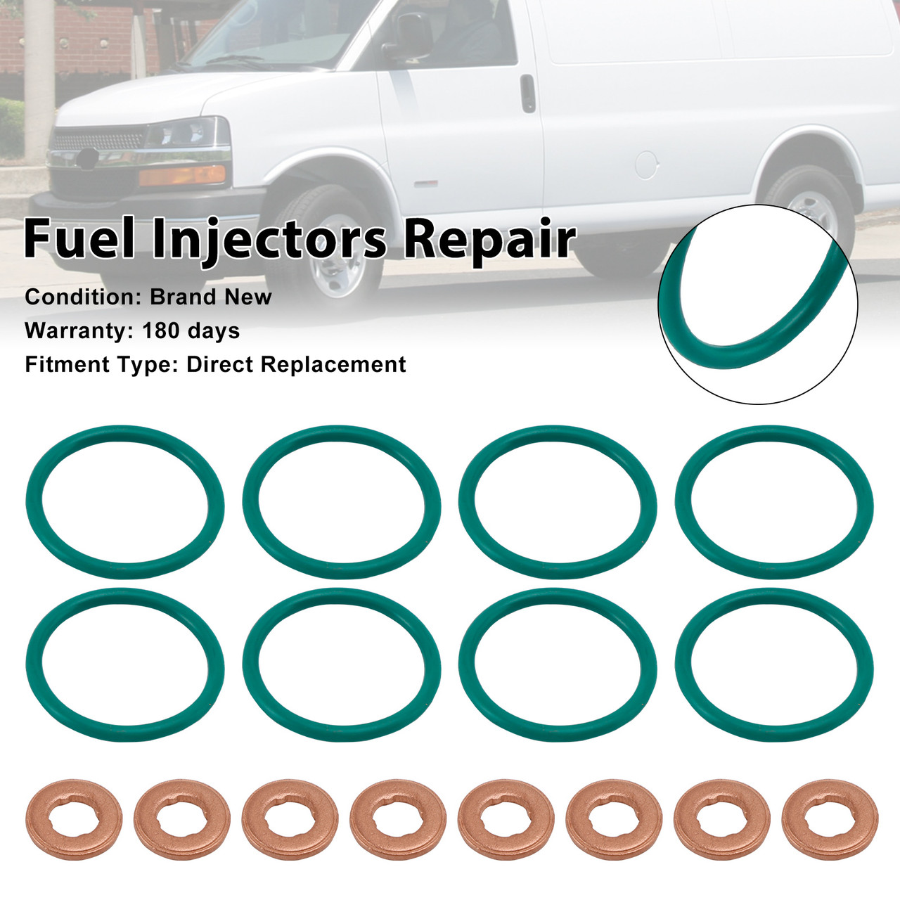 2004-2010 Chevrolet Express Silverado Suburban Fuel Injector O-Ring Seal 97327722 Generic