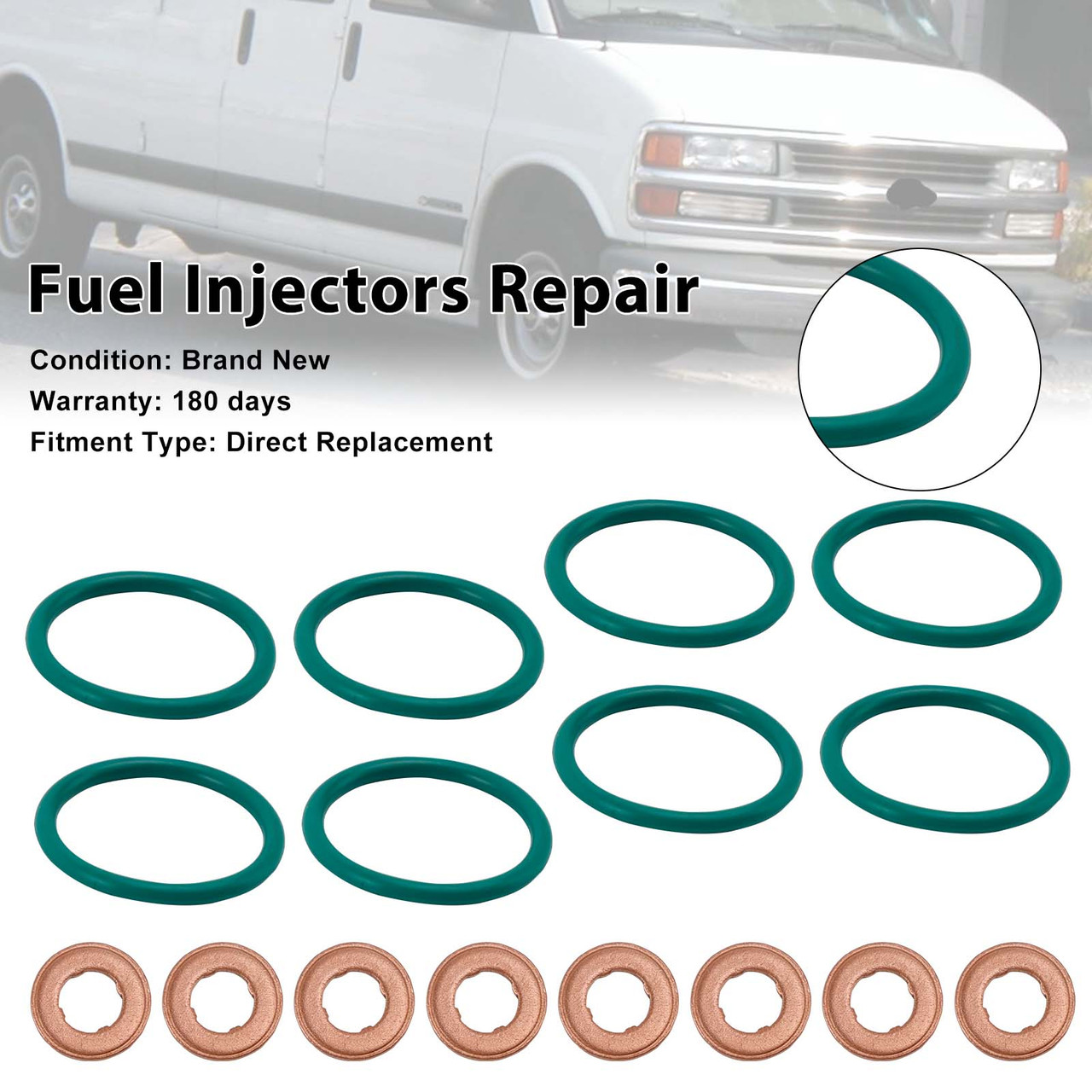 2004-2010 GMC Savana Sierra 6.6L Fuel Injector O-Ring Seal 97327722 Generic