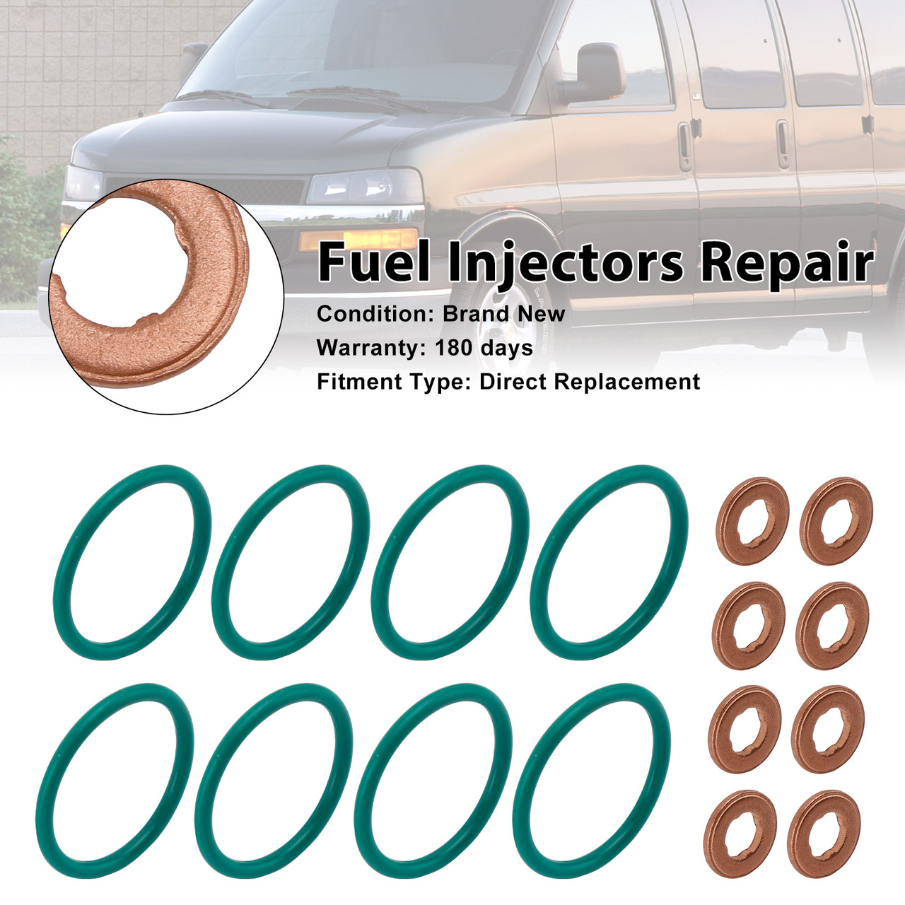 2004-2010 GMC Savana Sierra 6.6L Fuel Injector O-Ring Seal 97327722 Generic