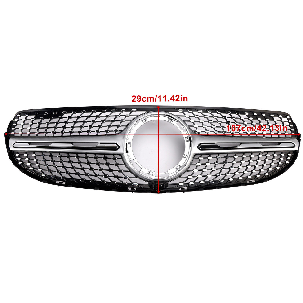 2020-2022 Mercedes-Benz GLC-Class X253 GLC250 GLC300 Diamond Front Bumper Grille Without Logo Generic
