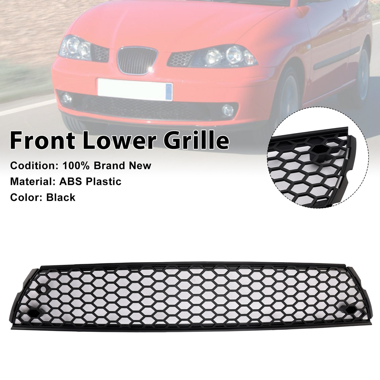 2002-2009 SEAT Cordoba 6L Front Honey Lower Grille Generic