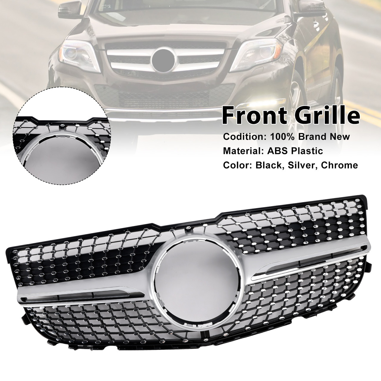 2013-2015 MERCEDES-BENZ GLK250 BLUETEC 4MATIC SPORT UTILITY 4-DOOR Upper grille 2048802983 Generic