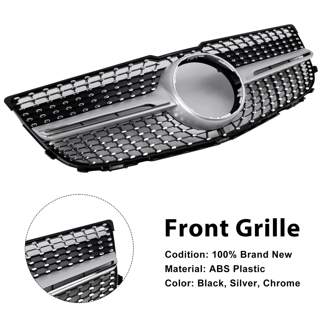 2013-2015 MERCEDES-BENZ GLK250 BLUETEC 4MATIC SPORT UTILITY 4-DOOR Upper grille 2048802983 Generic