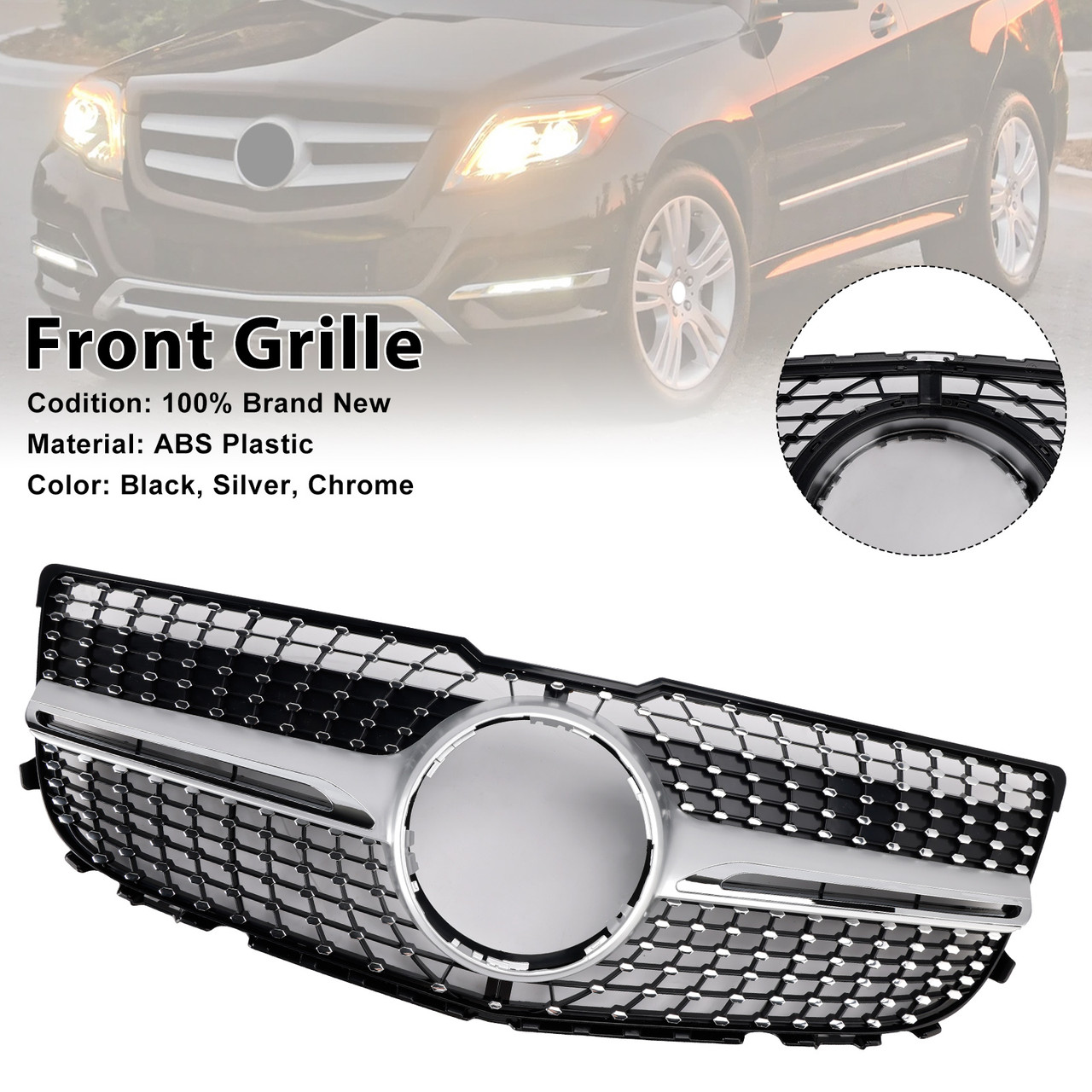 2013-2015 MERCEDES-BENZ GLK350 4MATIC SPORT UTILITY 4-DOOR Upper grille 2048802983 Generic