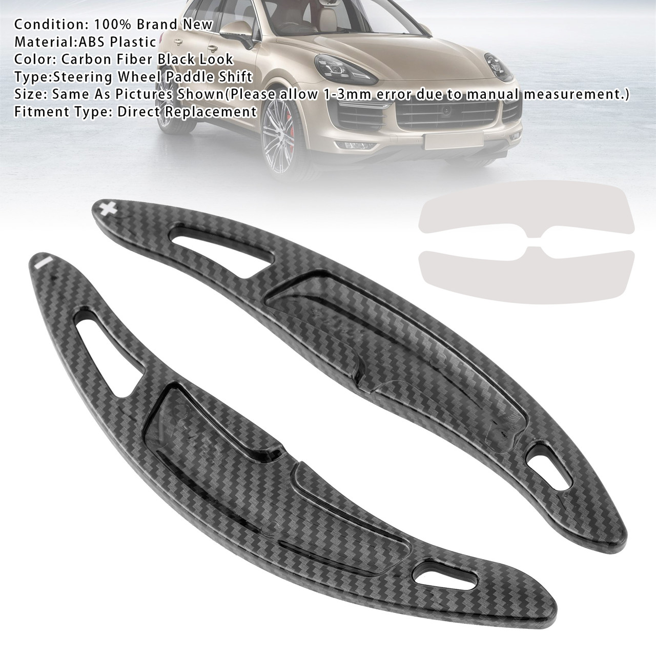 2016-2018 Porsche 911 Wheel Paddle Shifter Extension Carbon Fiber Black Look Generic 2016-2018 Porsche 911 Wheel Paddle Shifter Extension Carbon Fiber Black Look Generic