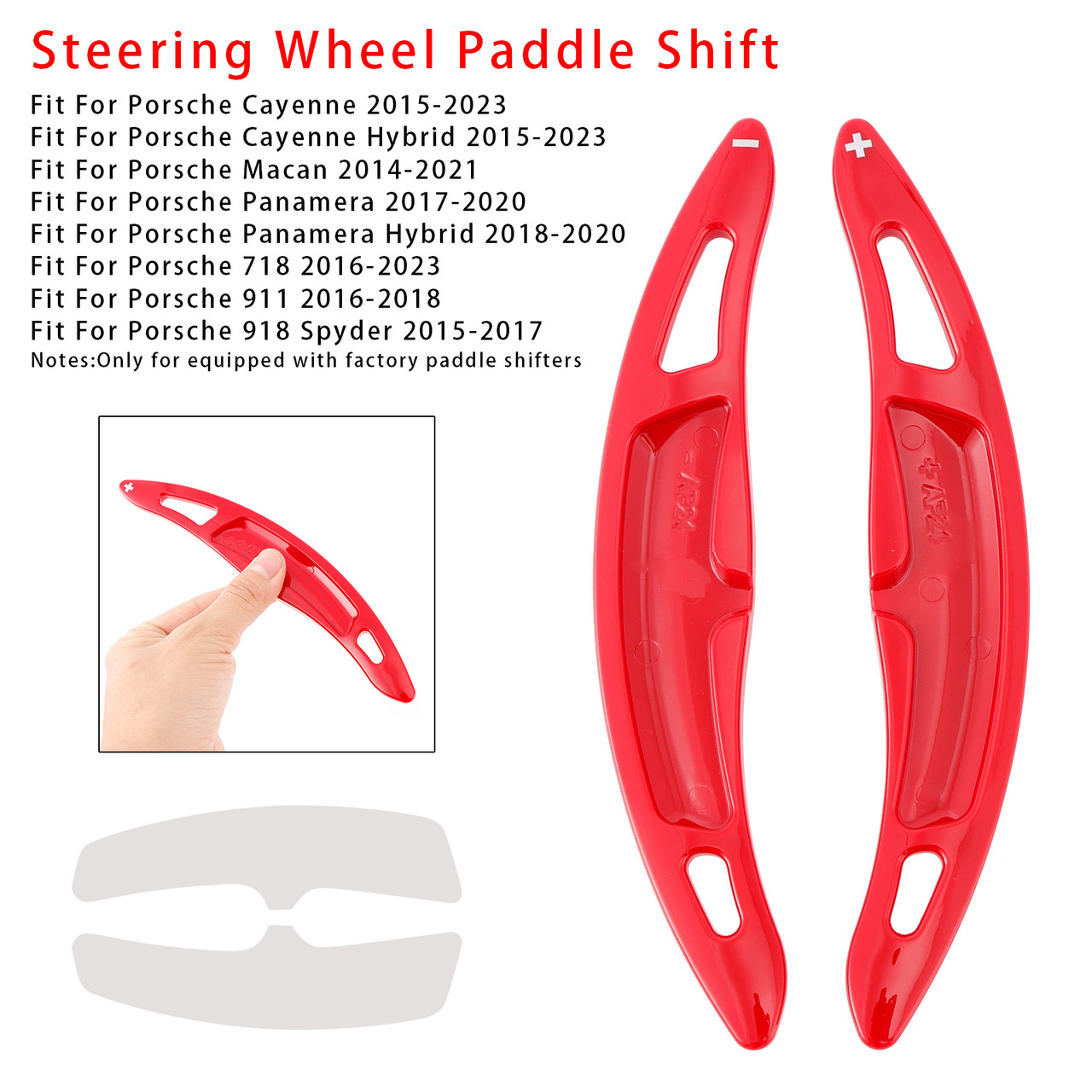 2016-2018 Porsche 911 Wheel Paddle Shifter Extension Red Generic 2016-2018 Porsche 911 Wheel Paddle Shifter Extension Red Generic