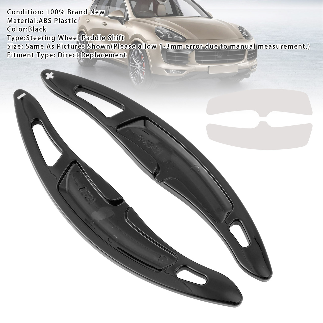 2018-2020 Porsche Panamera Hybrid Wheel Paddle Shifter Extension Black Generic 2018-2020 Porsche Panamera Hybrid Wheel Paddle Shifter Extension Black Generic