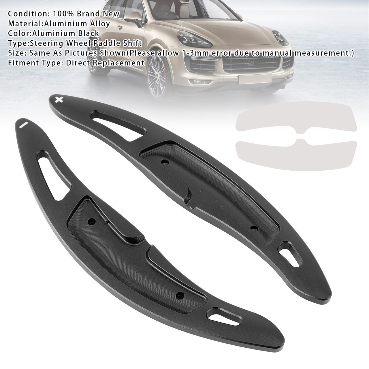 2018-2020 Porsche Panamera Hybrid Wheel Paddle Shifter Extension Aluminium Black Generic 2018-2020 Porsche Panamera Hybrid Wheel Paddle Shifter Extension Aluminium Black Generic