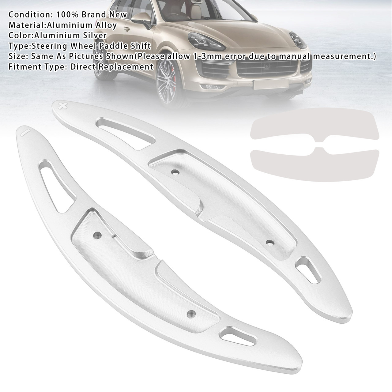 2016-2018 Porsche 911 Wheel Paddle Shifter Extension Aluminium Silver Generic 2016-2018 Porsche 911 Wheel Paddle Shifter Extension Aluminium Silver Generic