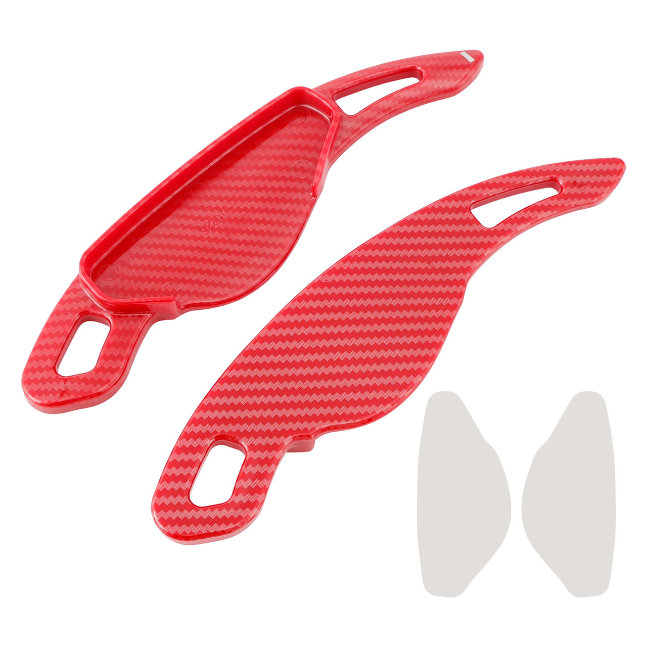 2010-2019 Jaguar F-TYPE XJ Steering Wheel Paddle Shifter Extension Carbon Fiber Red Look Generic 2010-2019 Jaguar F-TYPE XJ Steering Wheel Paddle Shifter Extension Carbon Fiber Red Look Generic