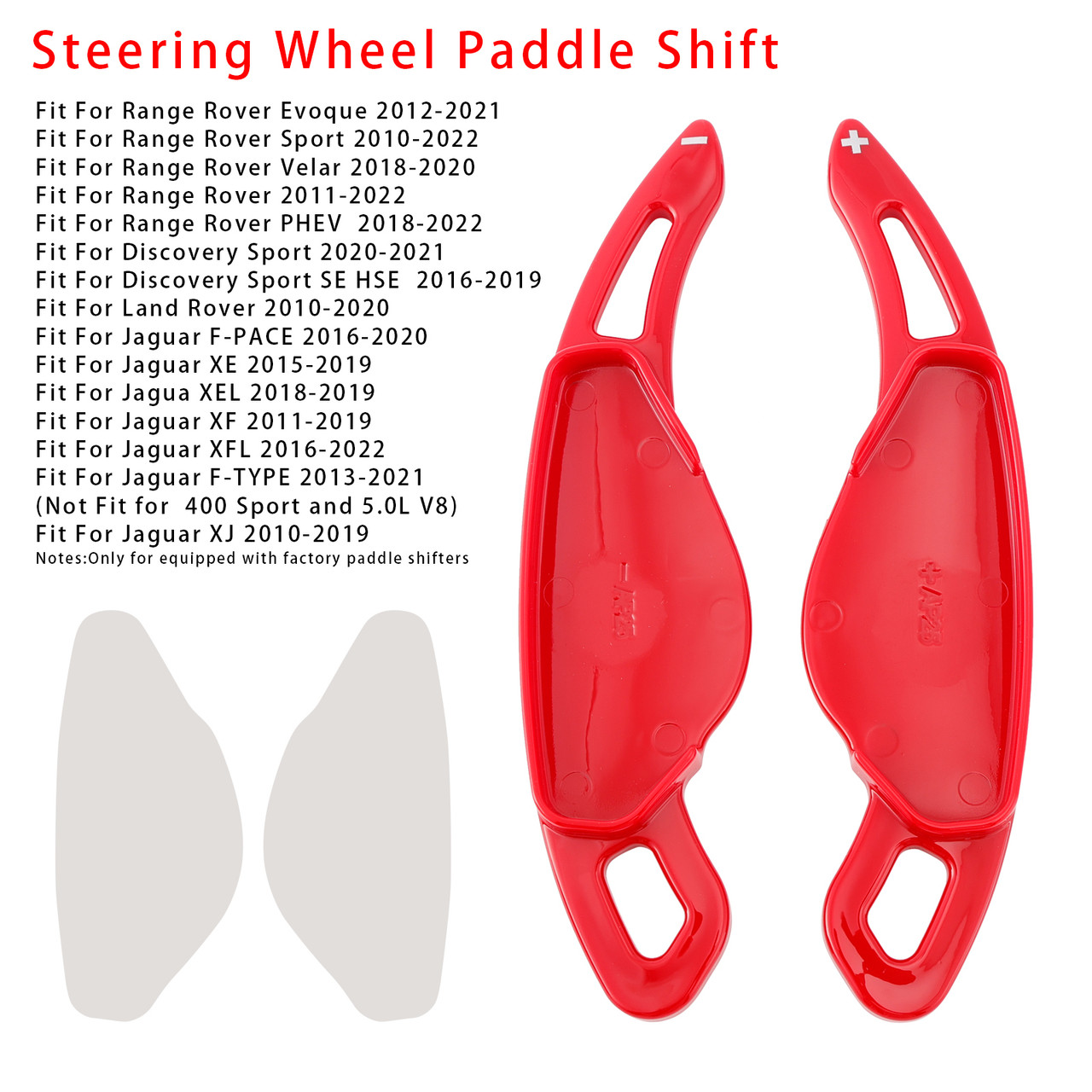 2010-2019 Jaguar F-TYPE XJ Steering Wheel Paddle Shifter Extension Red Generic 2010-2019 Jaguar F-TYPE XJ Steering Wheel Paddle Shifter Extension Red Generic