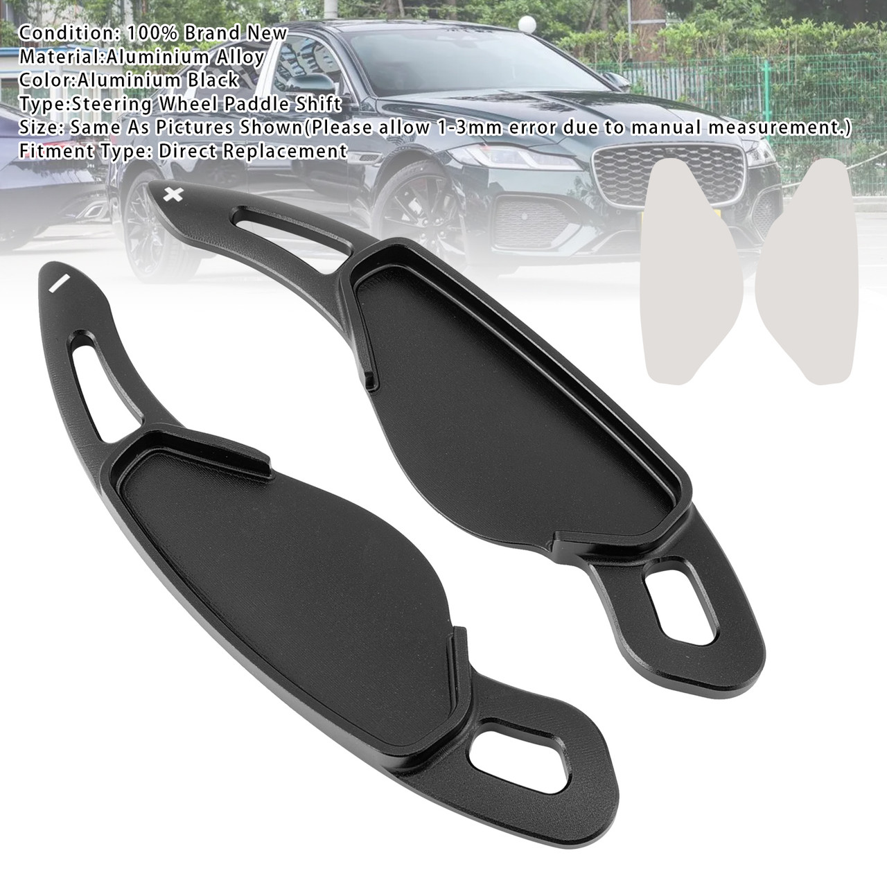 2010-2022 Range Rover Steering Wheel Paddle Shifter Extension Aluminium Black Generic 2010-2022 Range Rover Steering Wheel Paddle Shifter Extension Aluminium Black Generic