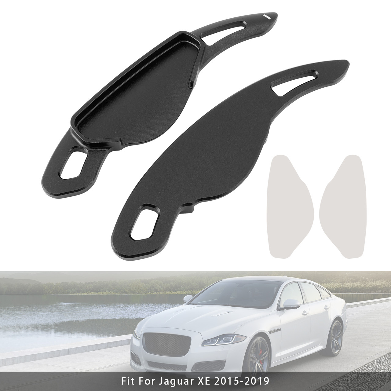 2016-2021 Discovery Sport Steering Wheel Paddle Shifter Extension Aluminium Black Generic