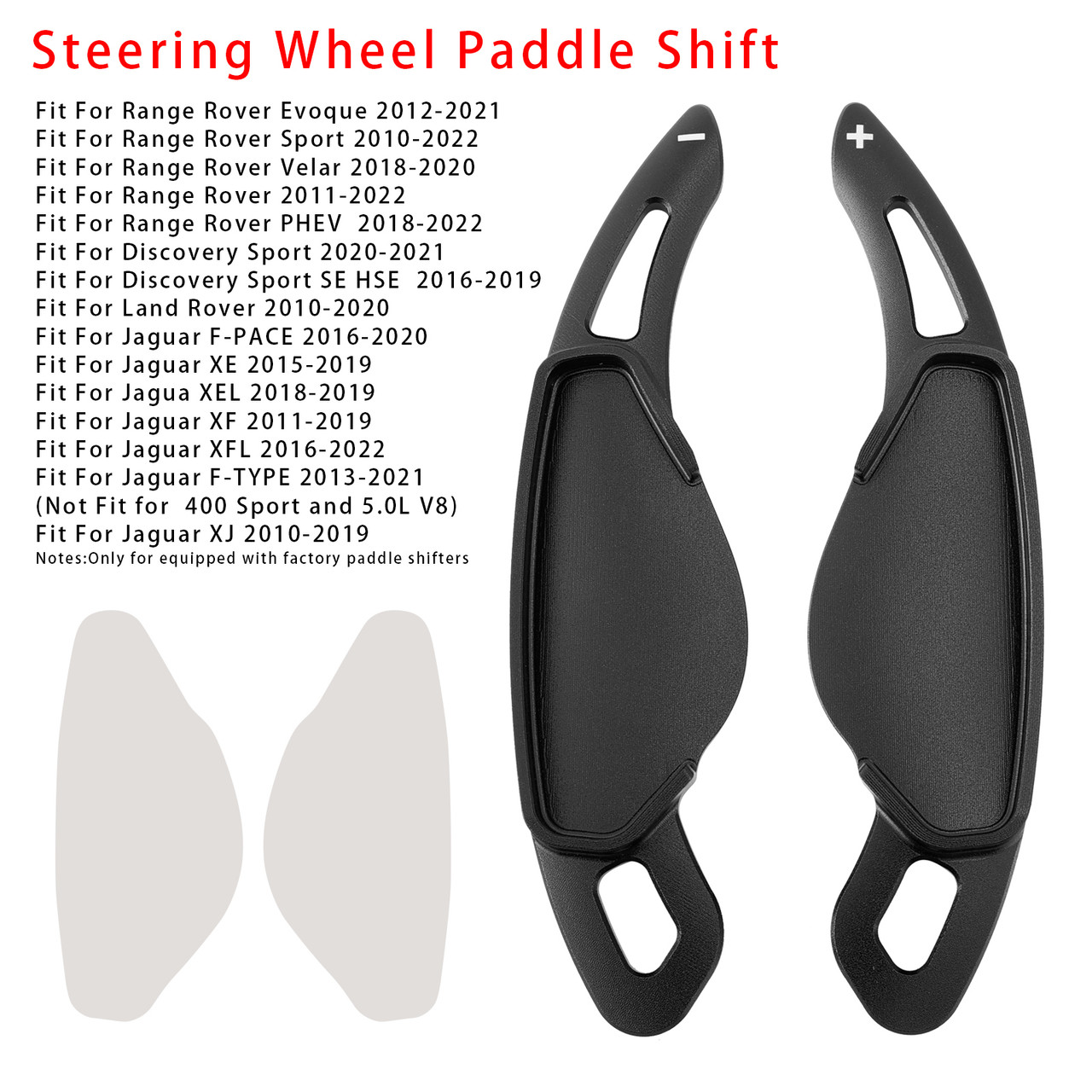 2010-2020 Land Rover Steering Wheel Paddle Shifter Extension Aluminium Black Generic 2010-2020 Land Rover Steering Wheel Paddle Shifter Extension Aluminium Black Generic