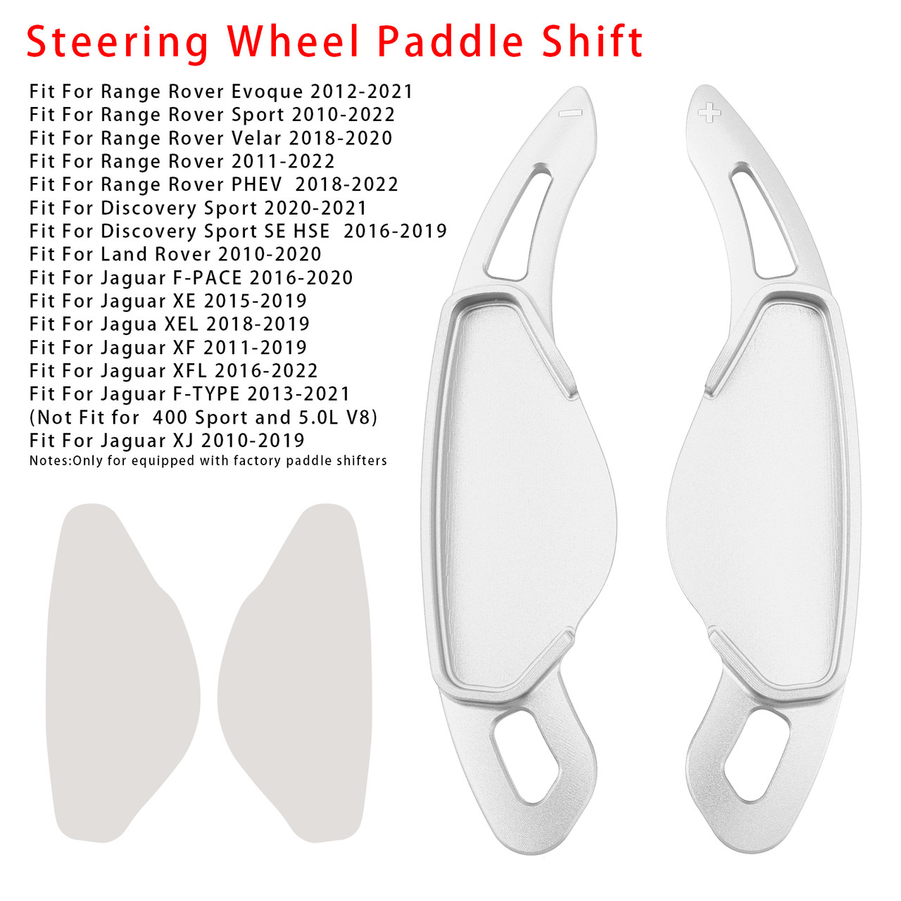 2010-2022 Range Rover Steering Wheel Paddle Shifter Extension Aluminium Silver Generic 2010-2022 Range Rover Steering Wheel Paddle Shifter Extension Aluminium Silver Generic