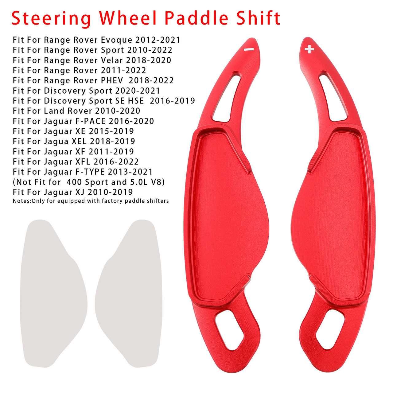 2010-2019 Jaguar F-TYPE XJ Steering Wheel Paddle Shifter Extension Aluminium Red Generic 2010-2019 Jaguar F-TYPE XJ Steering Wheel Paddle Shifter Extension Aluminium Red Generic