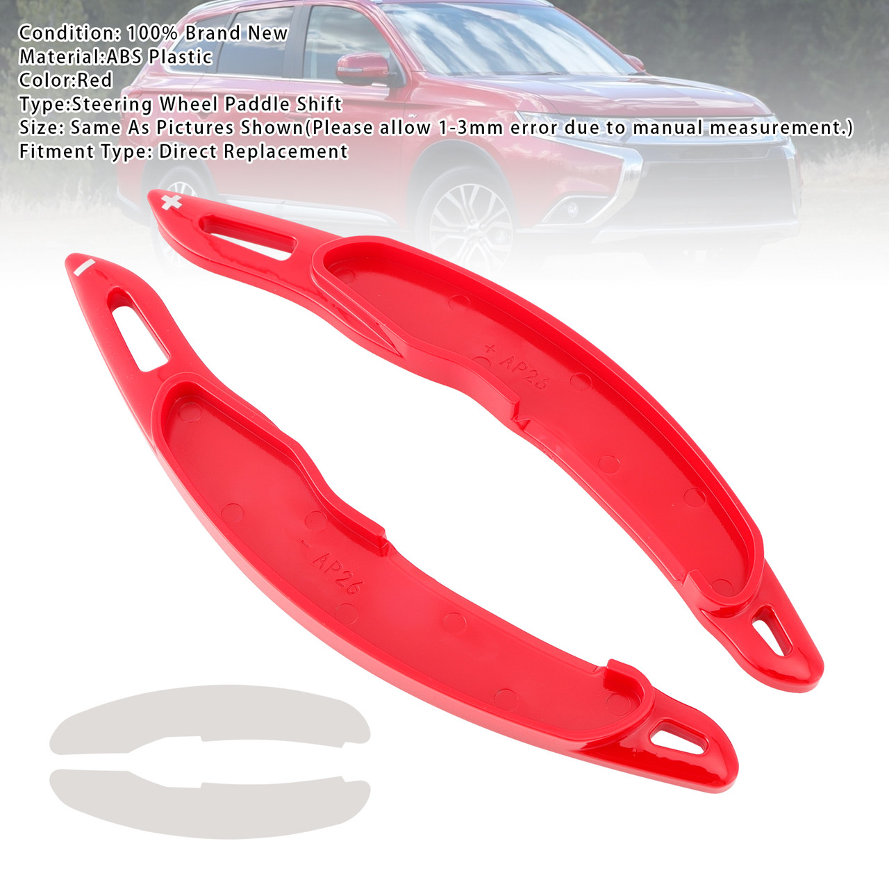 2018-2019 Mitsubishi Eclipse Cross Steering Wheel Paddle Shifter Extension Red Generic 2018-2019 Mitsubishi Eclipse Cross Steering Wheel Paddle Shifter Extension Red Generic