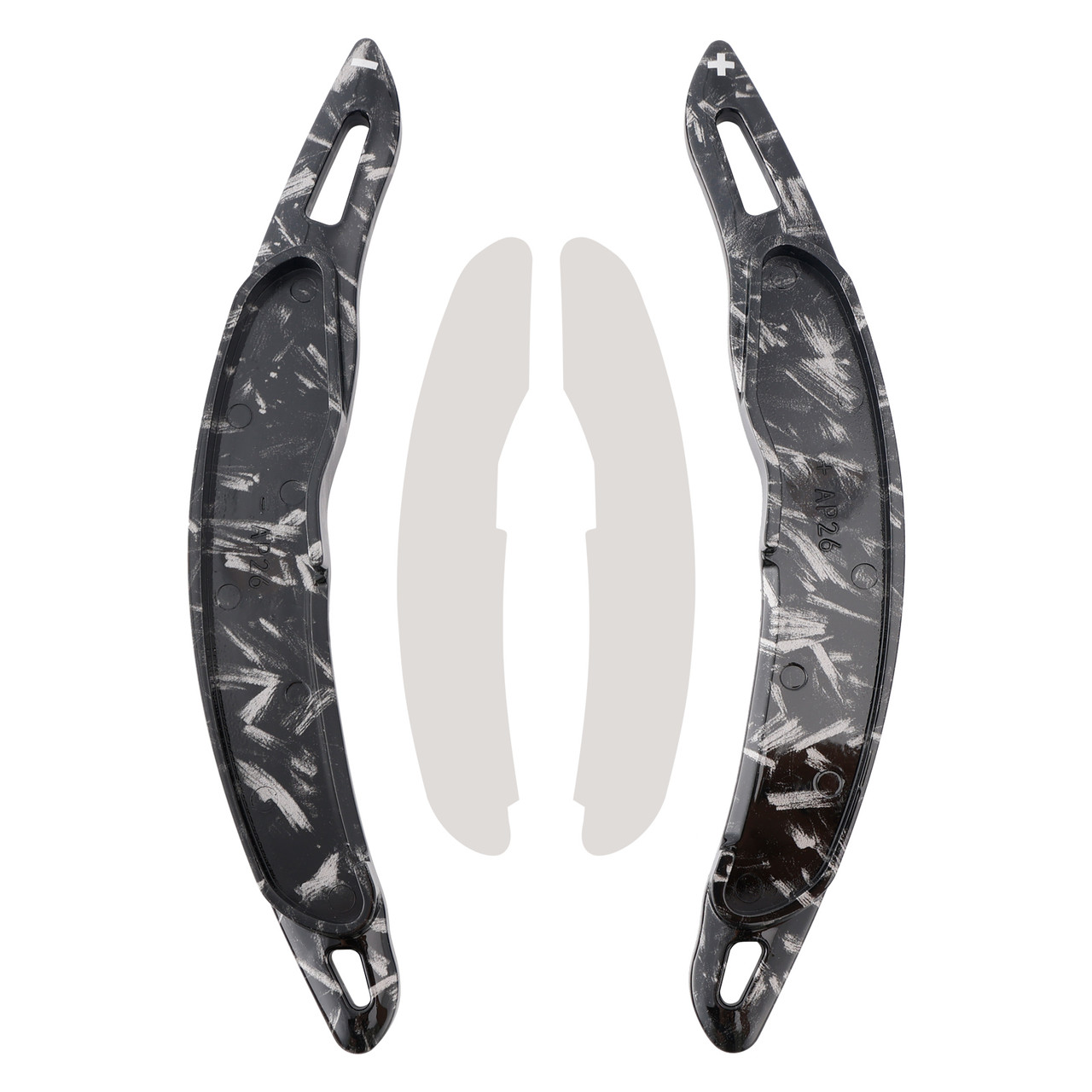 2013-2015 Mitsubishi ASX Steering Wheel Paddle Shifter Extension Black Forged Pattern Generic