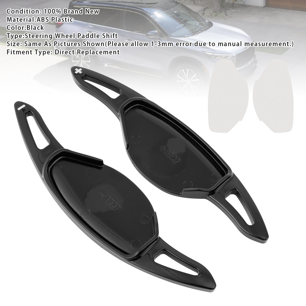 2019-2023 Nissan Teana(Altima) Steering Wheel Paddle Shifter Extension Black Generic 2019-2023 Nissan Teana(Altima) Steering Wheel Paddle Shifter Extension Black Generic