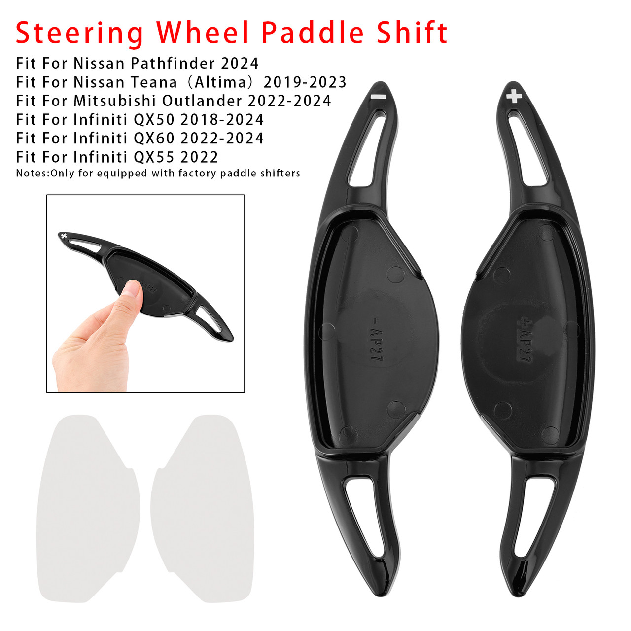 2019-2023 Nissan Teana(Altima) Steering Wheel Paddle Shifter Extension Black Generic 2019-2023 Nissan Teana(Altima) Steering Wheel Paddle Shifter Extension Black Generic