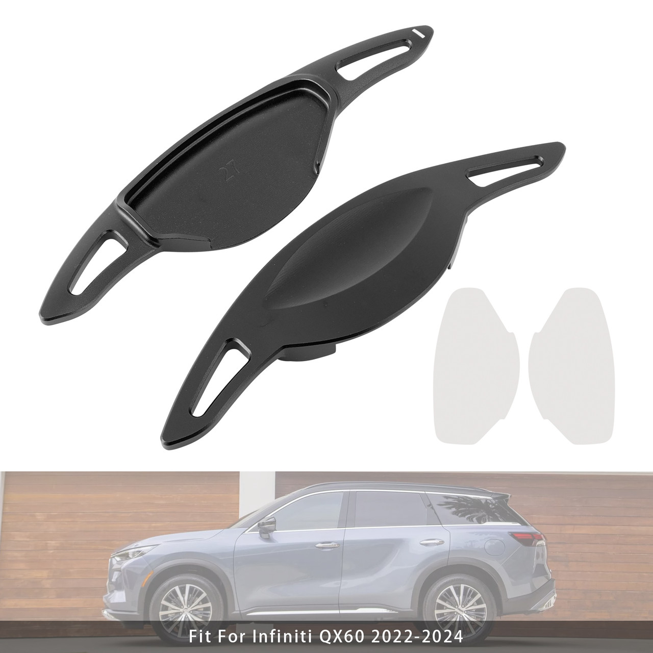 2018-2024 Infiniti QX50 Steering Wheel Paddle Shifter Extension Aluminium Black Generic 2018-2024 Infiniti QX50 Steering Wheel Paddle Shifter Extension Aluminium Black Generic