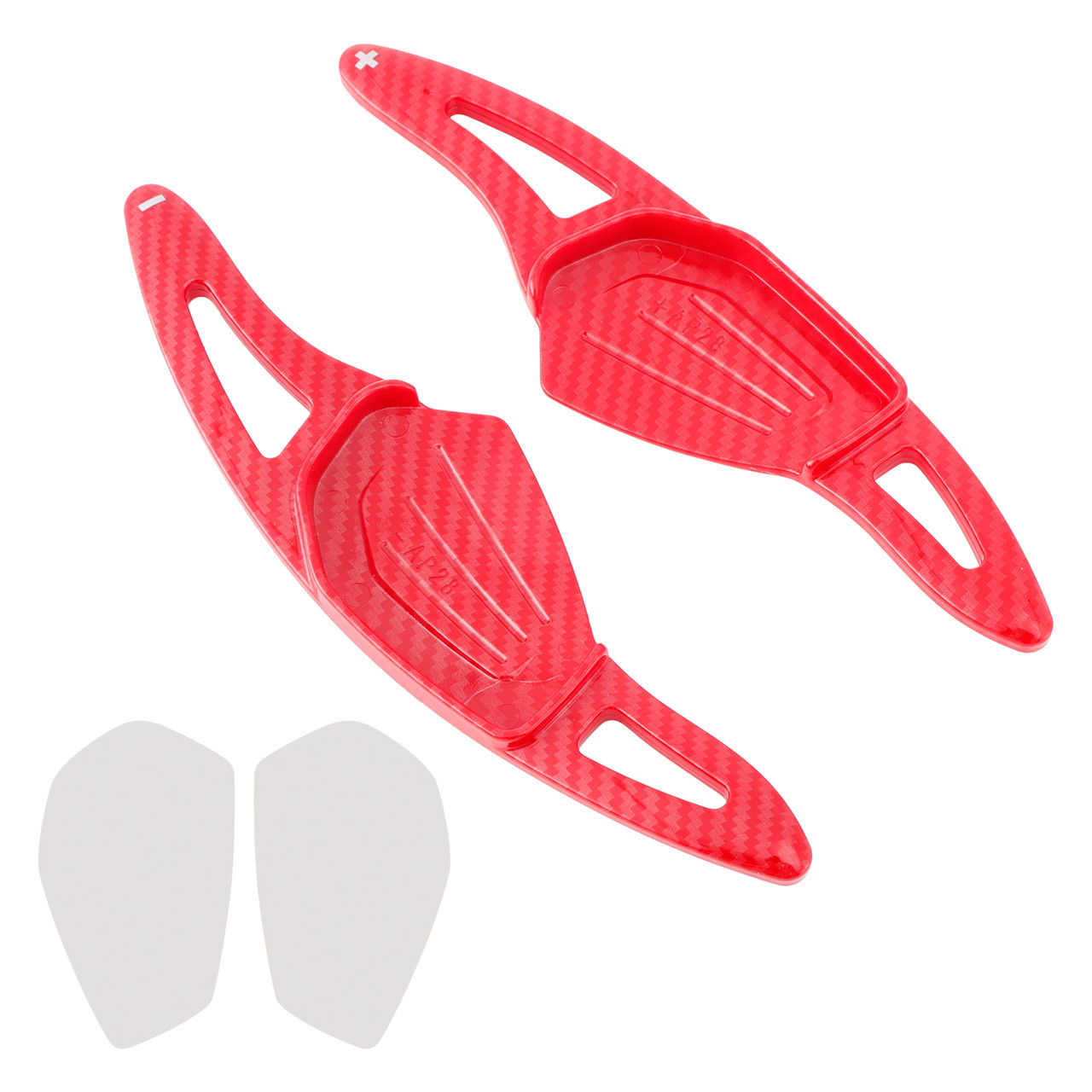 2022-2023 ŠKODA Kodiaq Steering Wheel Paddle Shifter Extension Carbon Fiber Red Look Generic 2022-2023 ŠKODA Kodiaq Steering Wheel Paddle Shifter Extension Carbon Fiber Red Look Generic