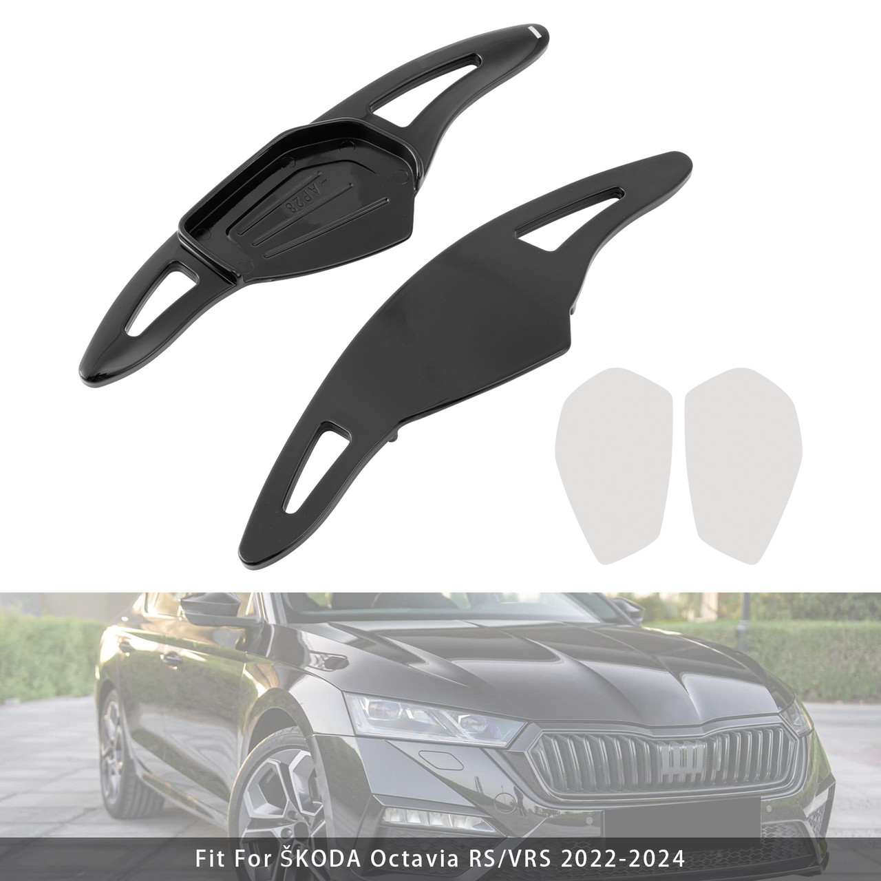 2022-2024 ŠKODA Octavia RS/VRS Steering Wheel Paddle Shifter Extension Black Generic 2022-2024 ŠKODA Octavia RS/VRS Steering Wheel Paddle Shifter Extension Black Generic