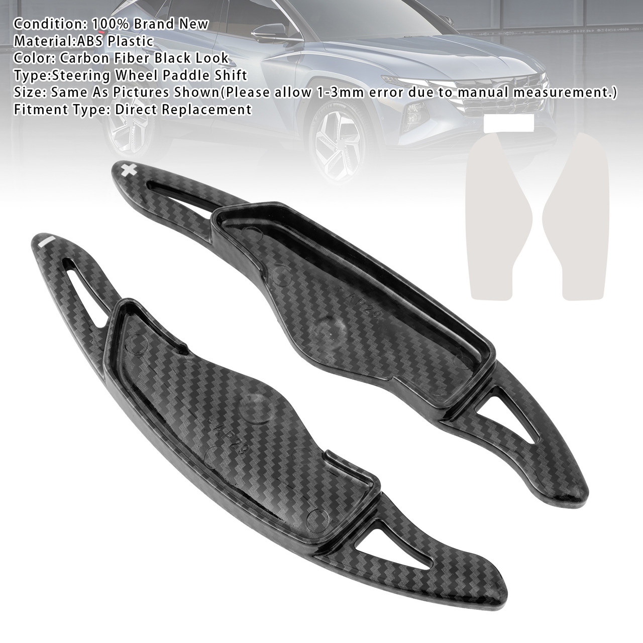 2023-2024 Hyundai Lafesta Steering Wheel Paddle Shifter Extension Carbon Fiber Black Look Generic 2023-2024 Hyundai Lafesta Steering Wheel Paddle Shifter Extension Carbon Fiber Black Look Generic