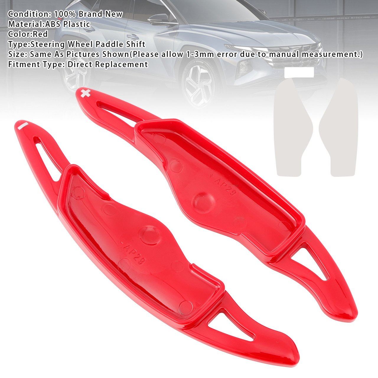 2021-2023 Hyundai Mistra Steering Wheel Paddle Shifter Extension Red Generic