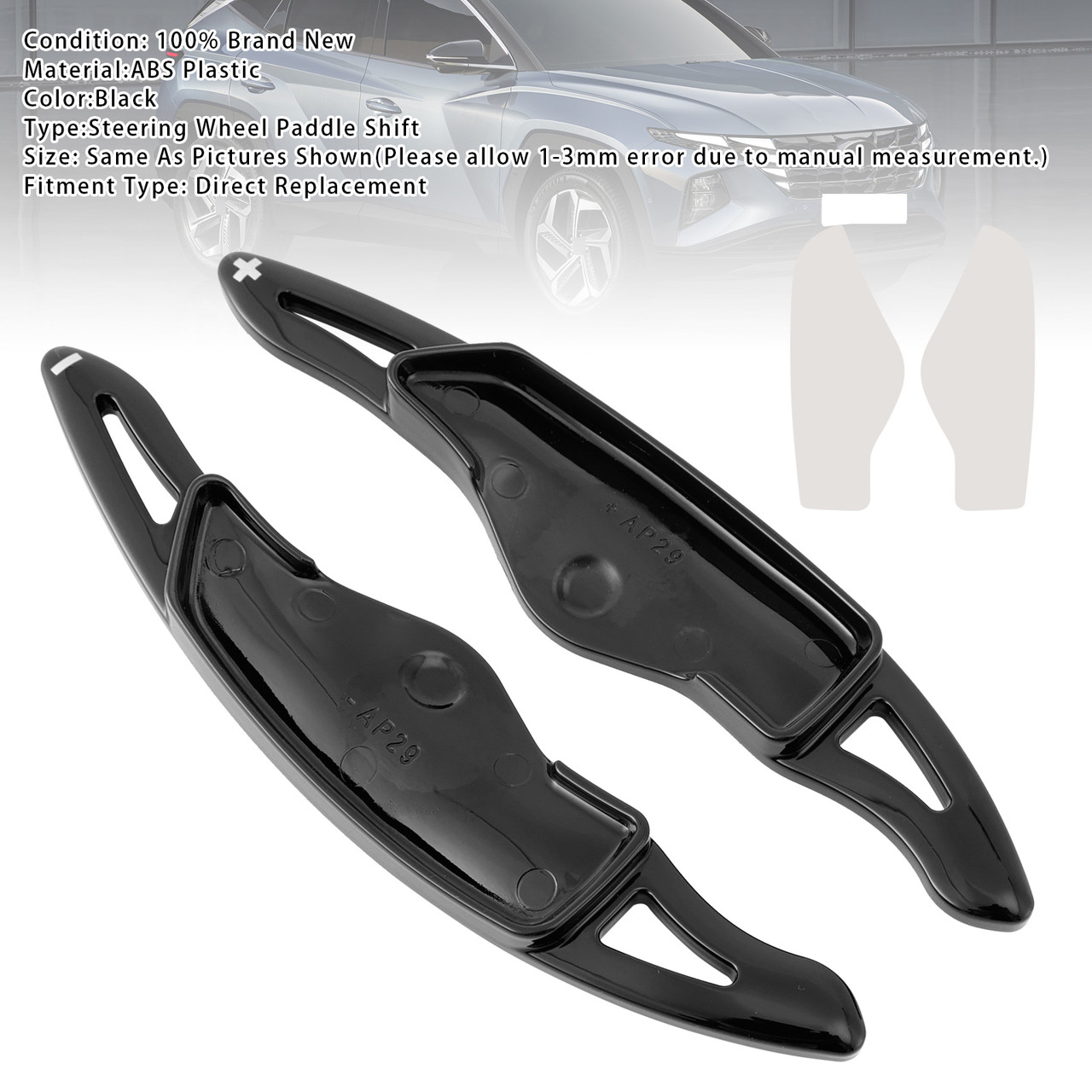 2021-2023 Hyundai Mistra Steering Wheel Paddle Shifter Extension Black Generic