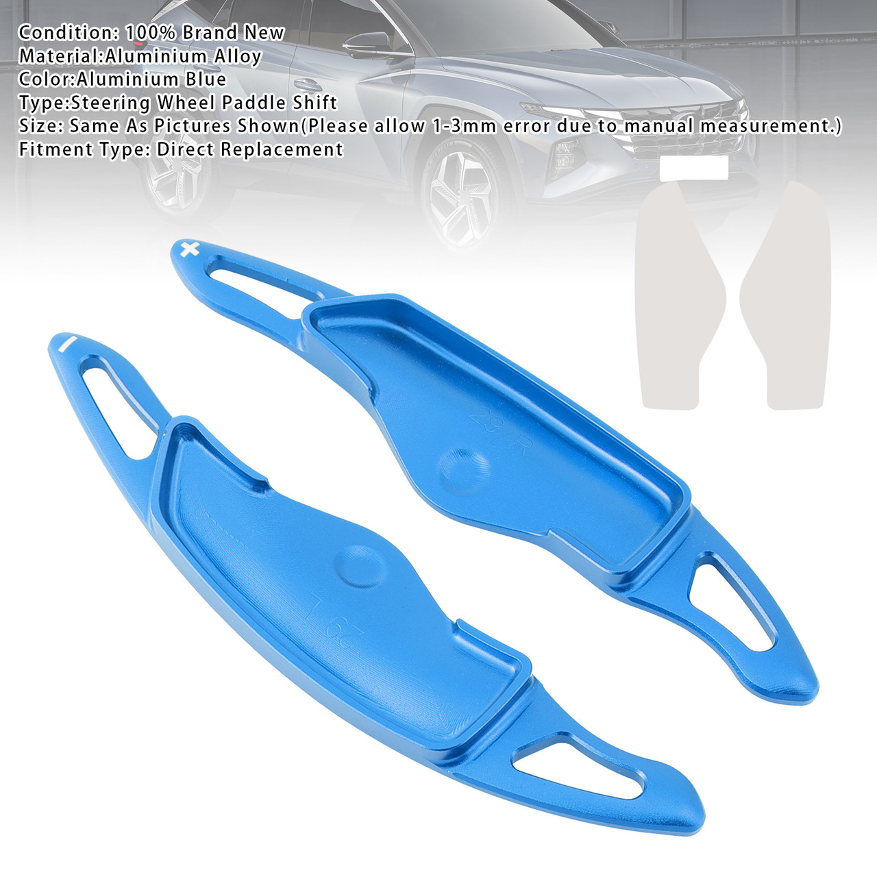 2015-2023 Genesis G70 Steering Wheel Paddle Shifter Extension Aluminium Blue Generic 2015-2023 Genesis G70 Steering Wheel Paddle Shifter Extension Aluminium Blue Generic