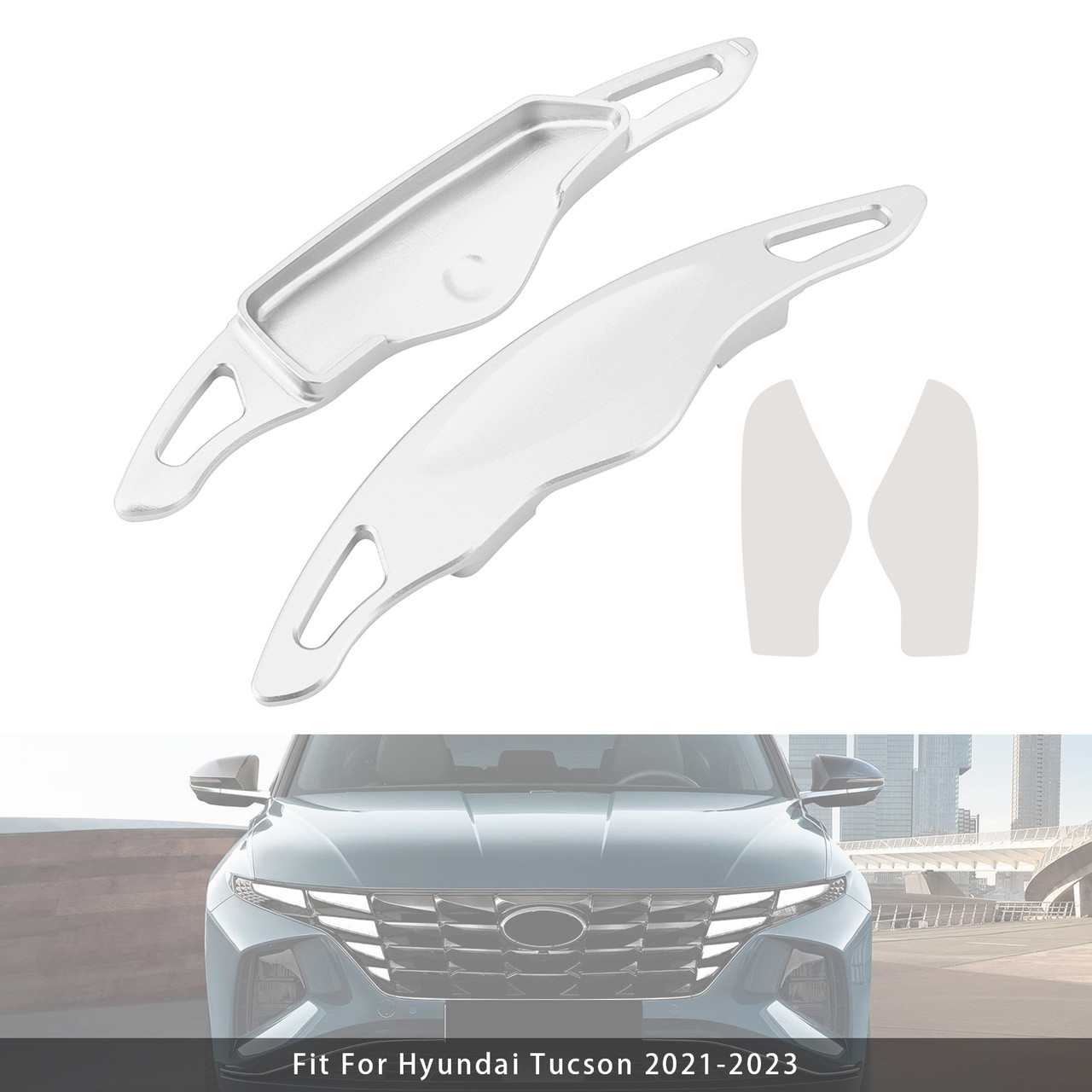 2020-2024 Hyundai Sonata Gen10 Steering Wheel Paddle Shifter Extension Aluminium Silver Generic 2020-2024 Hyundai Sonata Gen10 Steering Wheel Paddle Shifter Extension Aluminium Silver Generic