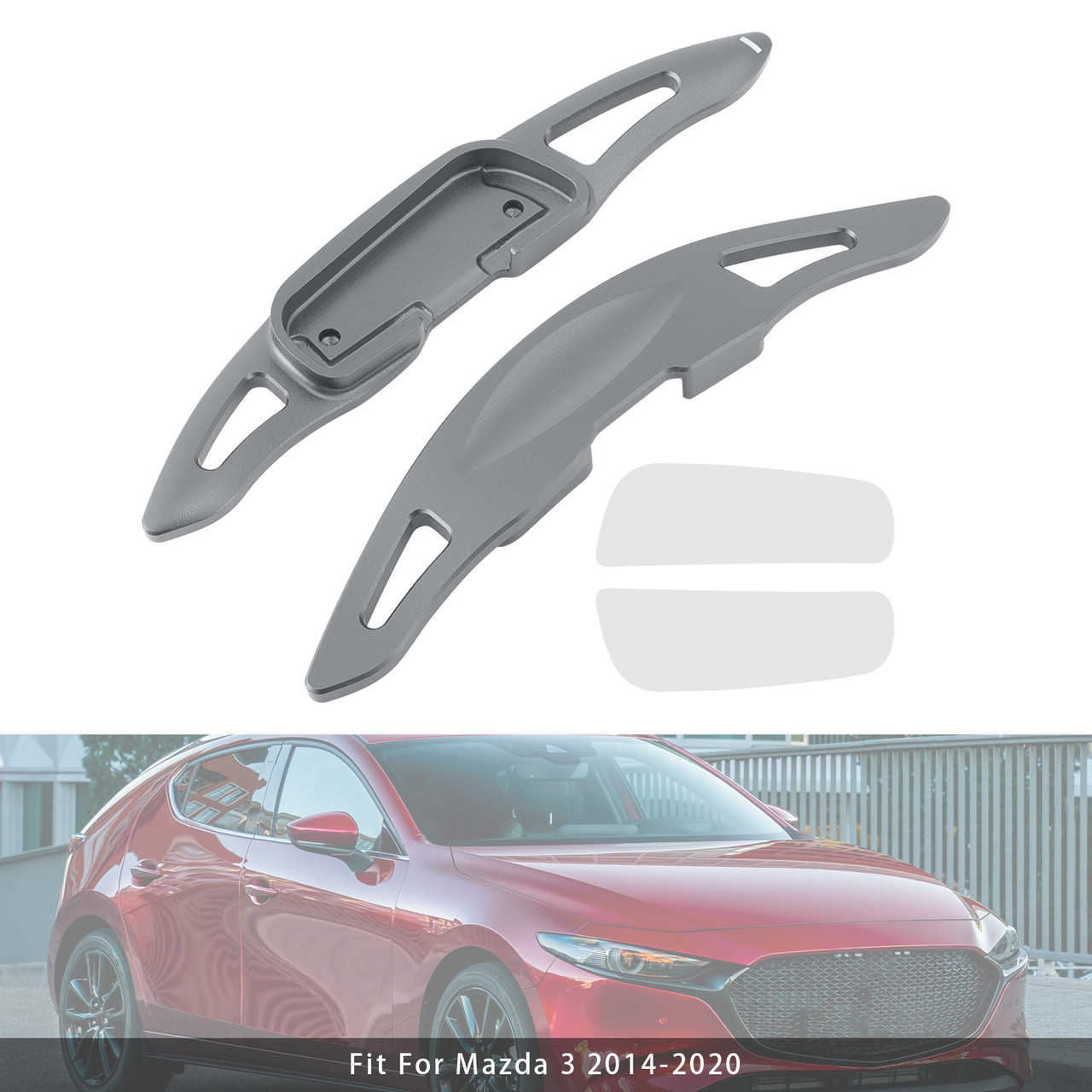 2015-2020 Mazda 6 Steering Wheel Paddle Shifter Extension Aluminium Grey Generic 2015-2020 Mazda 6 Steering Wheel Paddle Shifter Extension Aluminium Grey Generic