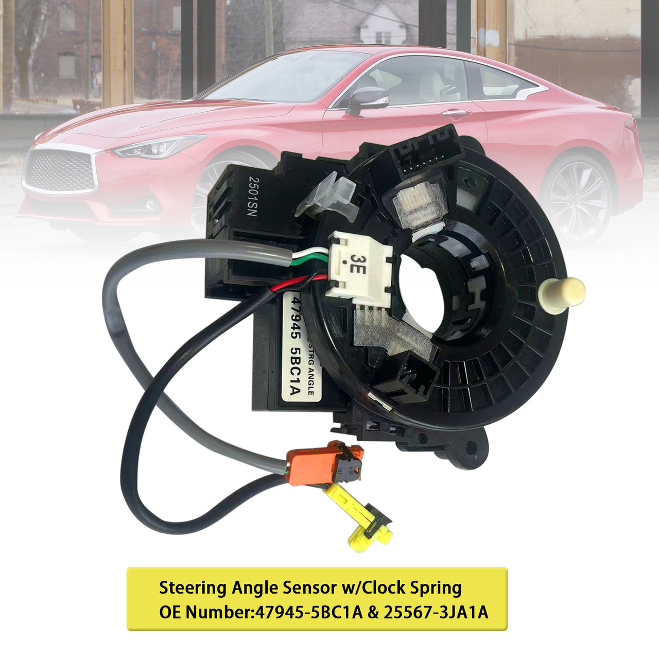 2018-2019 Infiniti QX80 Steering Angle Sensor Assembly 47945-5BC1A Generic