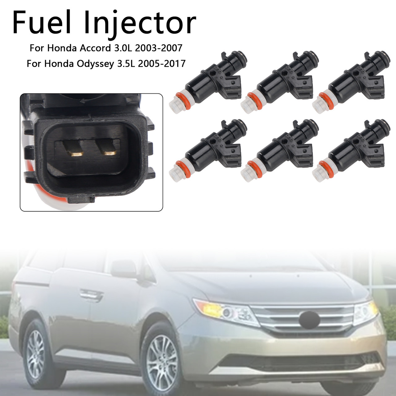Honda BF Outboard 200 225 250 6*Fuel Injector 16450RCAA01 Generic