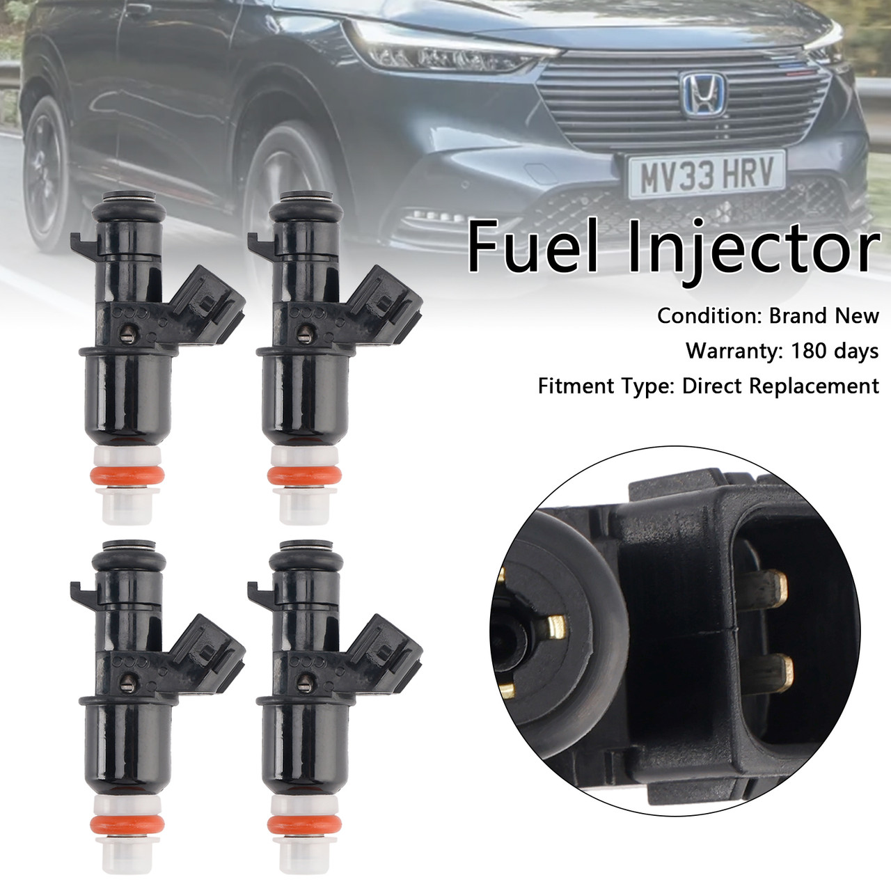 2012-2015 Honda Civic 4*Fuel Injector 16450RWK003 Generic - Mad