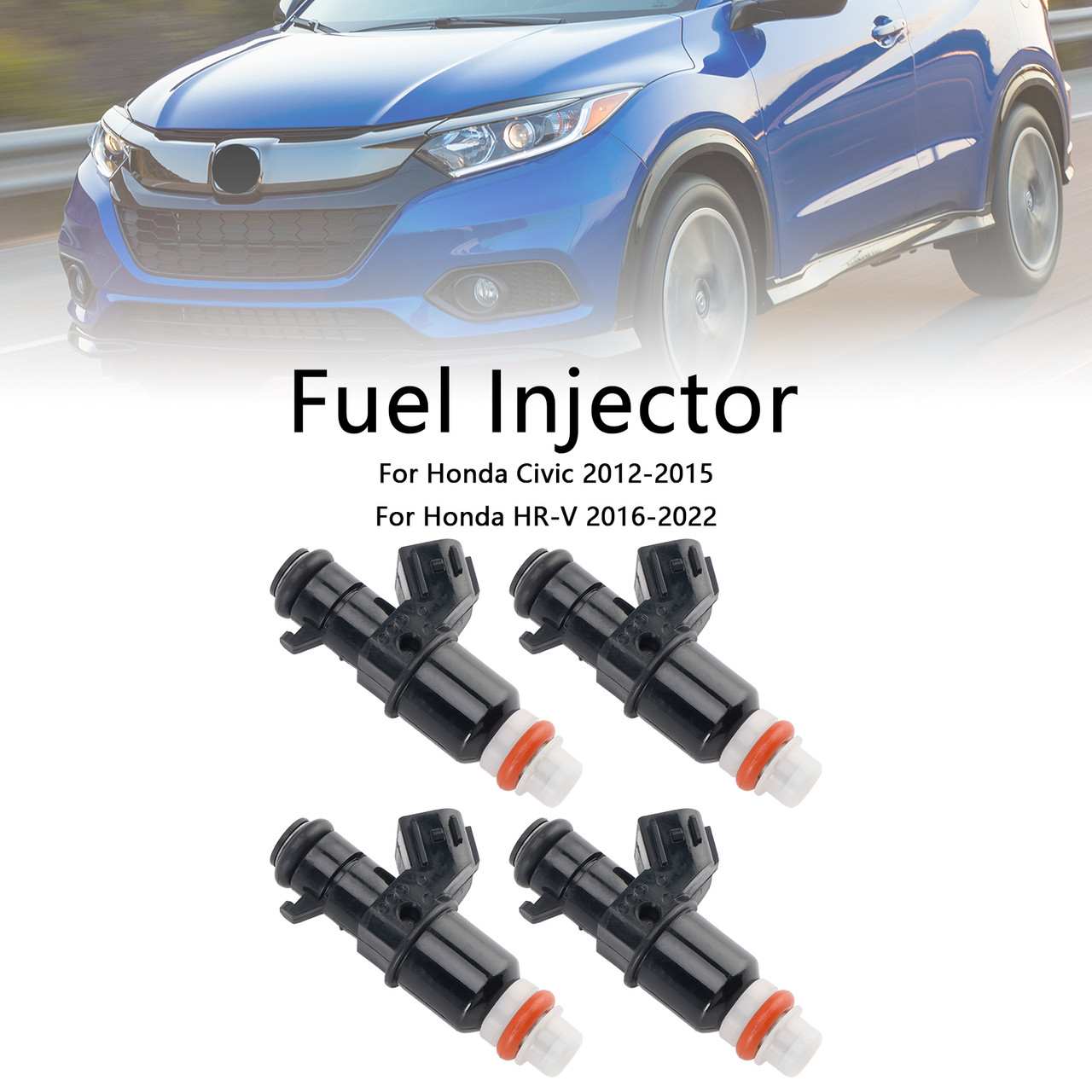 2012-2015 Honda Civic 4*Fuel Injector 16450RWK003 Generic - Mad