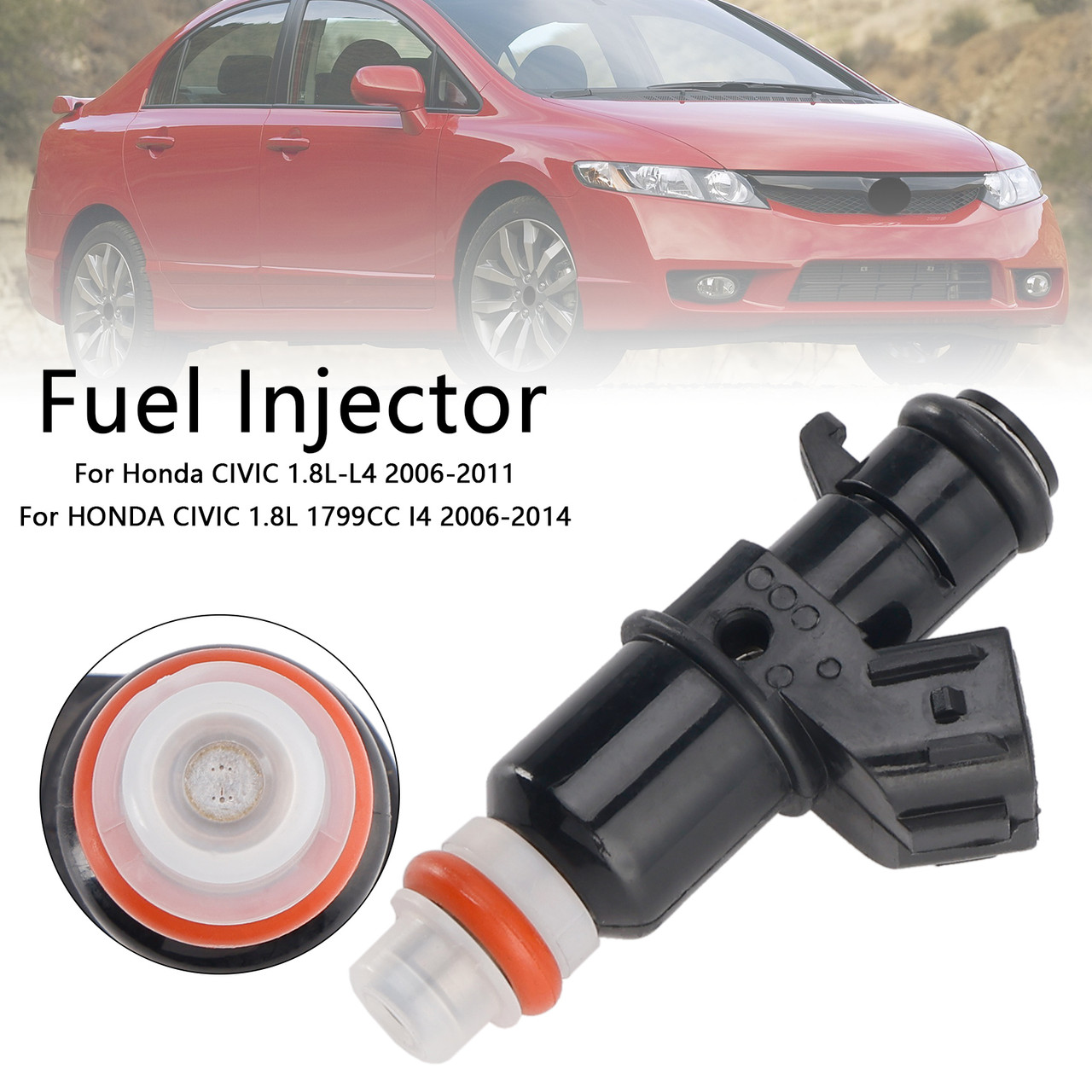 2006-2011 Honda CIVIC 1.8L-L4 Fuel Injector 16450PWCJ01 Generic