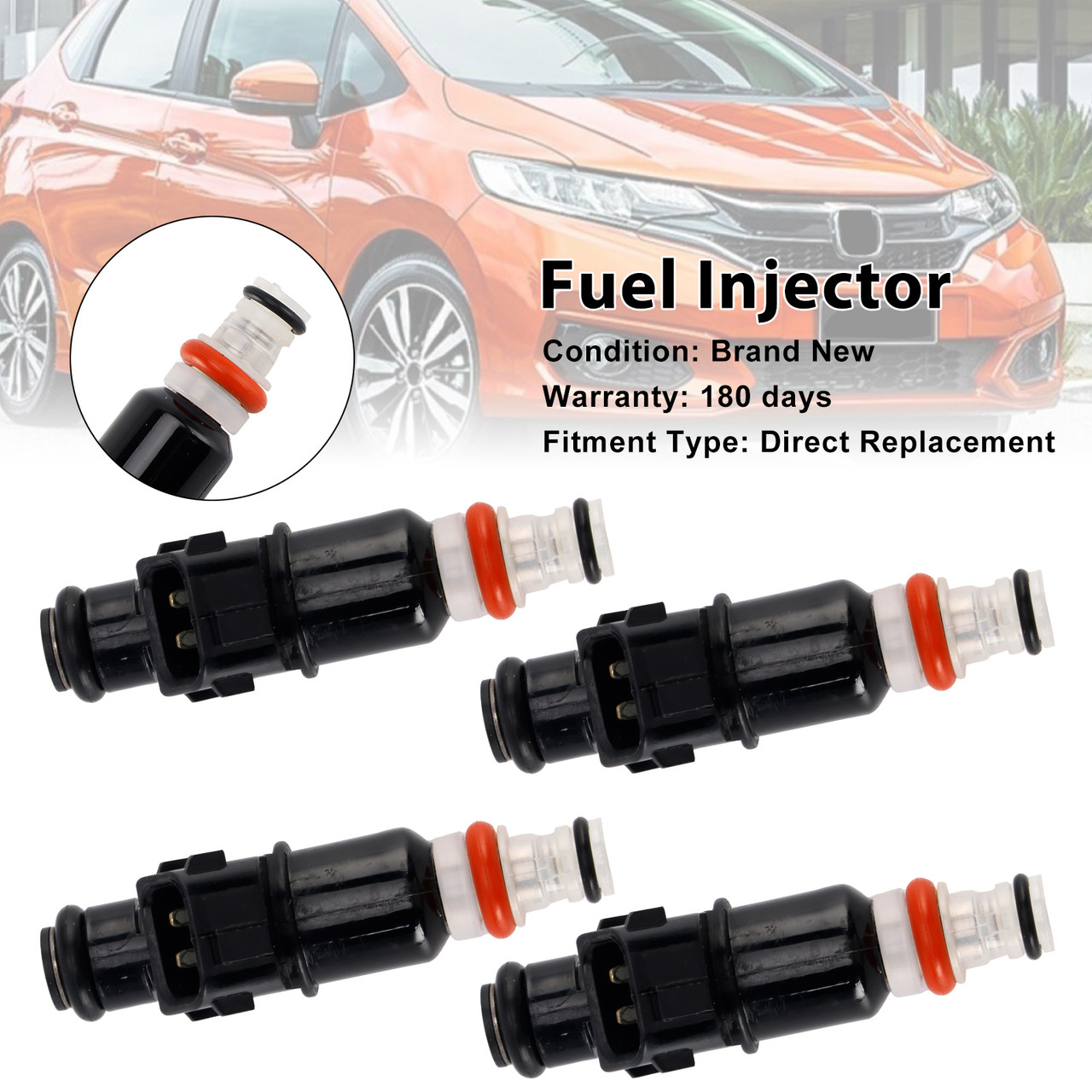 Honda Jazz MK3 4*Fuel Injector 16450RB0003 Generic