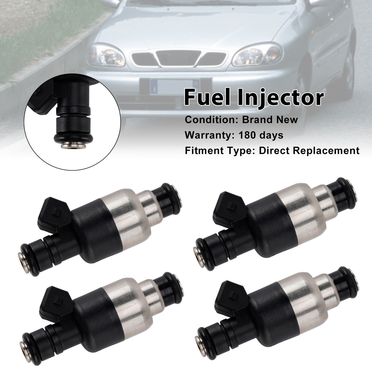 1989-2012 Lada Riva 2105 4*Fuel Injector 17103677 Generic