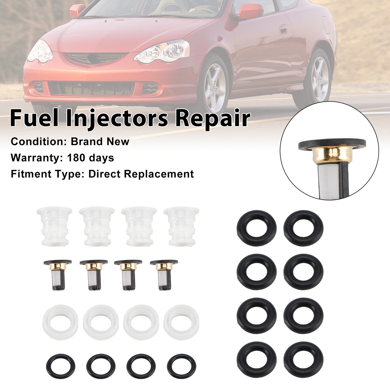 2002-2004 Acura RSX 4* Fuel Injectors Repair Kit Generic 2002-2004 Acura RSX 4* Fuel Injectors Repair Kit Generic