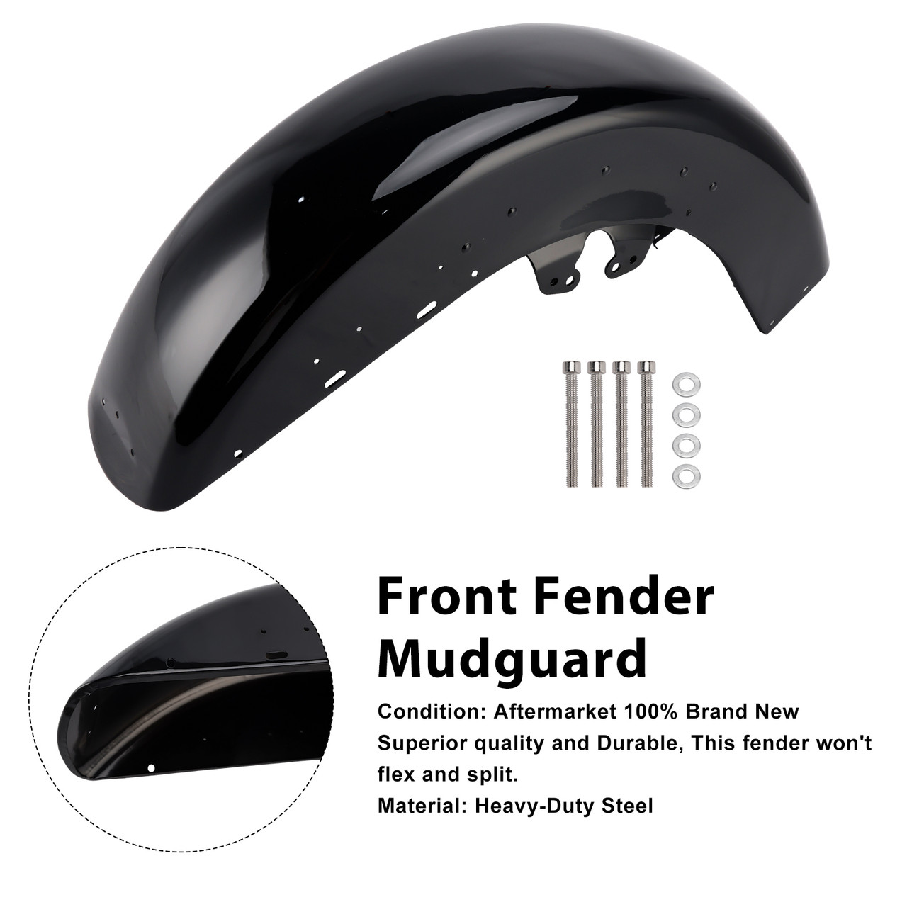 2015-later Harley-Davidson Ultra Limited Low-FLHTKL Steel Front Fender Mudguard Generic