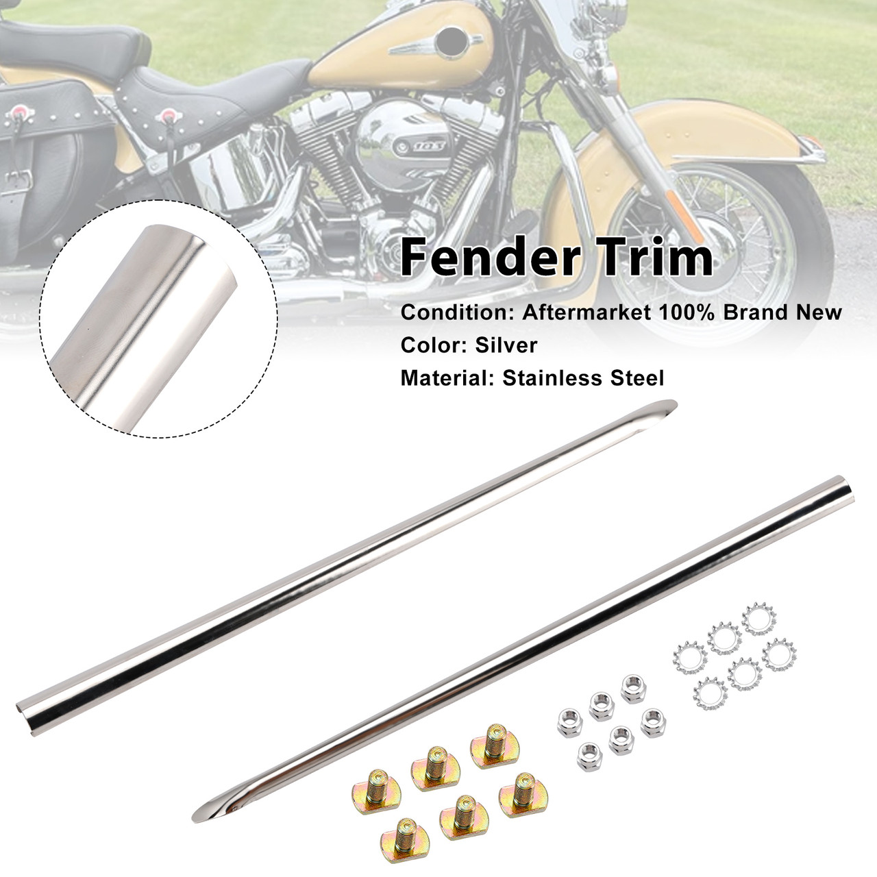 Front Fender Spears Trim Fit For Touring Road King 1982-23 Softail 86-17