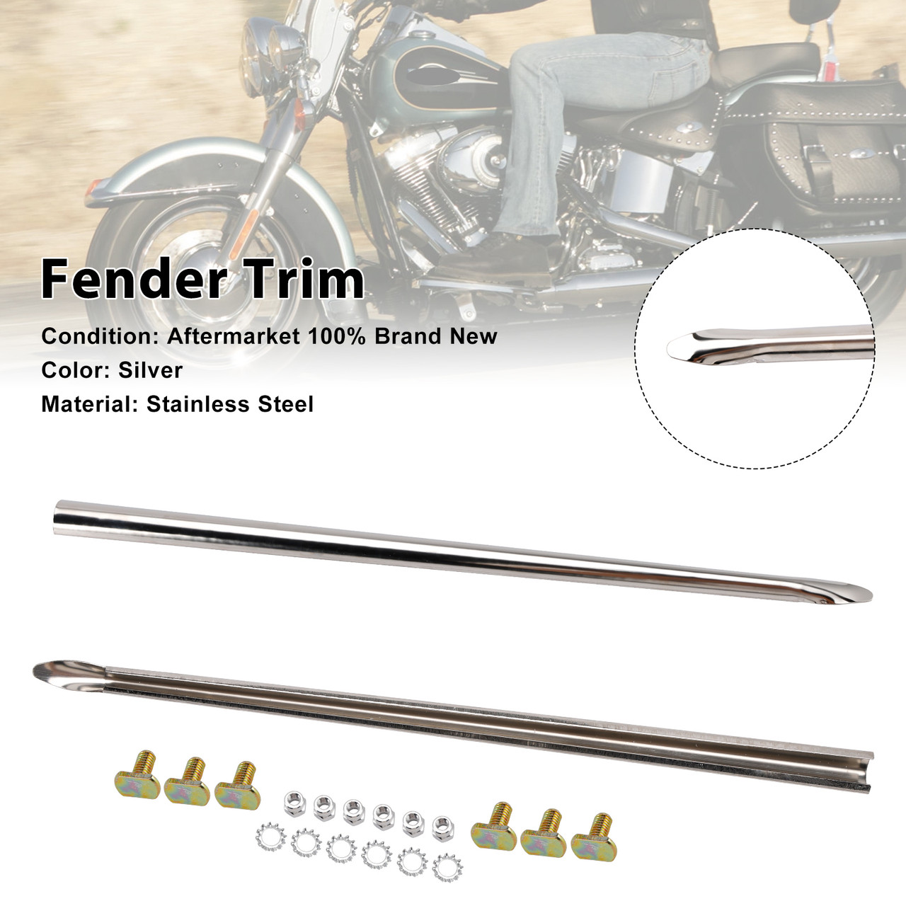 Front Fender Spears Trim Fit For Touring Road King 1982-23 Softail 86-17