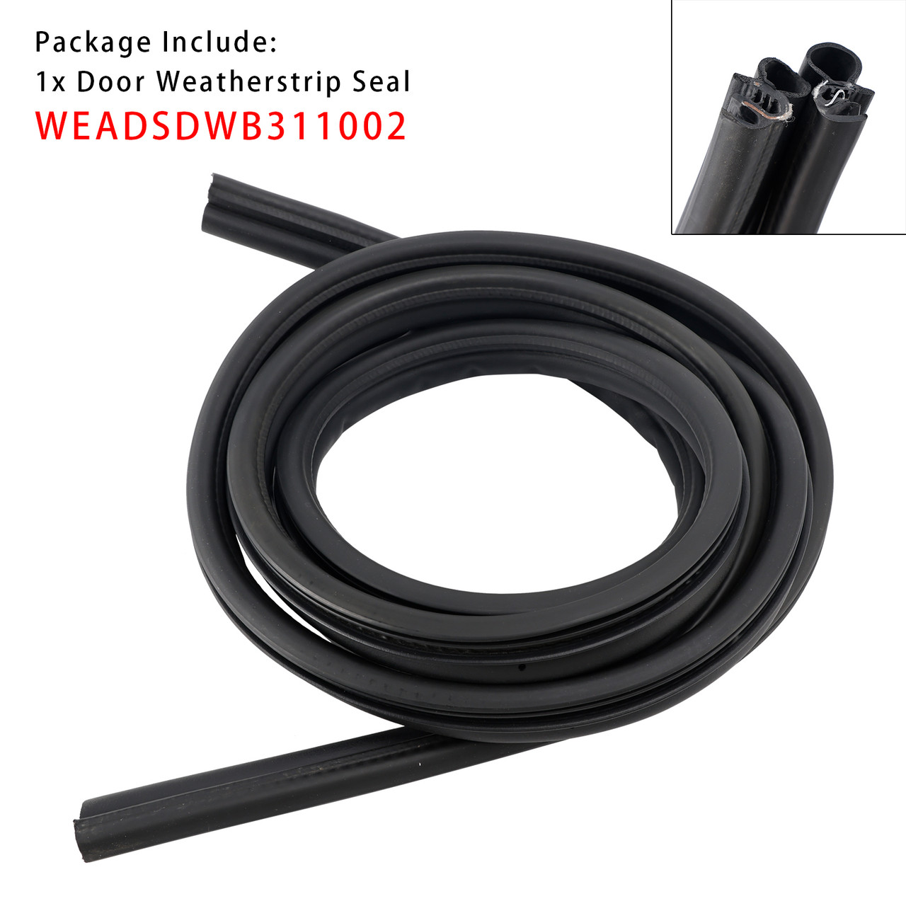 2002-2008 Dodge Ram 1500 2500 3500 pickup truck Front Door Weatherstrip Seal WEADSDWB311002 Generic