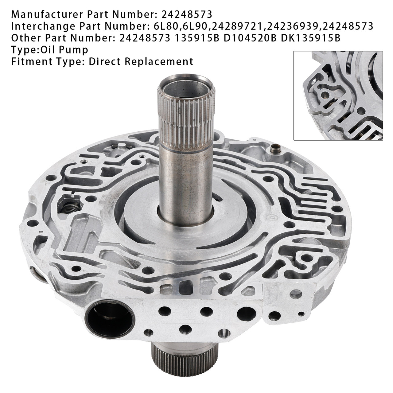 6L80 6L90 Pump Cover Stator Rebuilt w/ Updated Stator Shaft