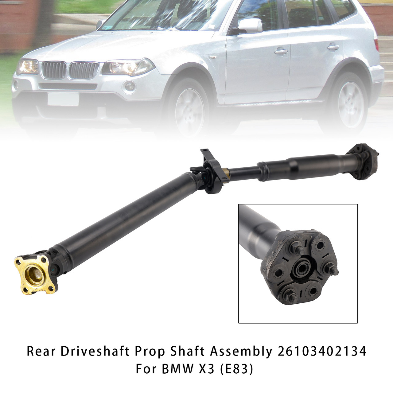 2004-2006 BMW X3 3.0i E83 Rear Driveshaft Prop Shaft Assembly