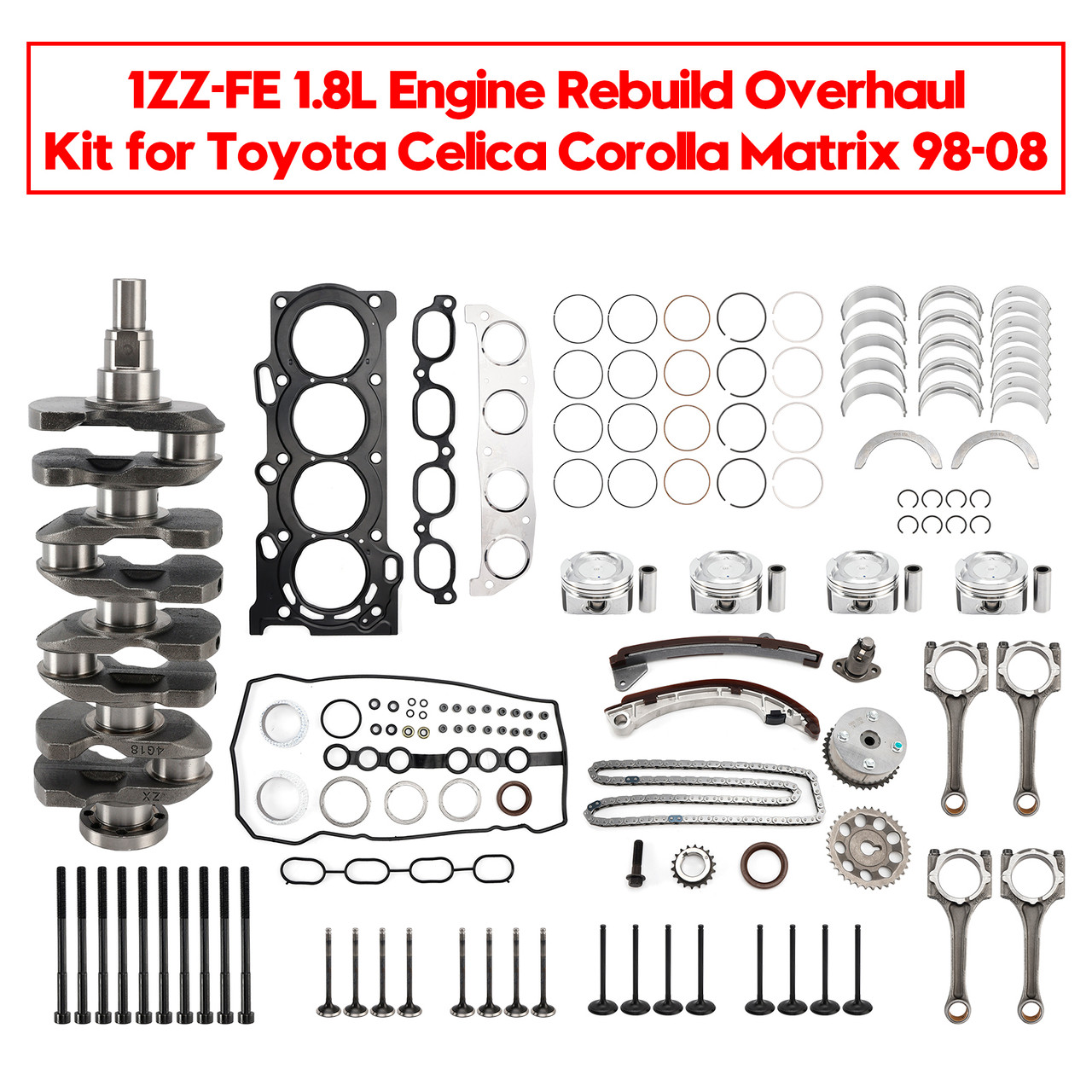 2000-2005 TOYOTA CELICA GT 1.8L 1ZZ-FE 1.8L Engine Rebuild Overhaul Kit Generic