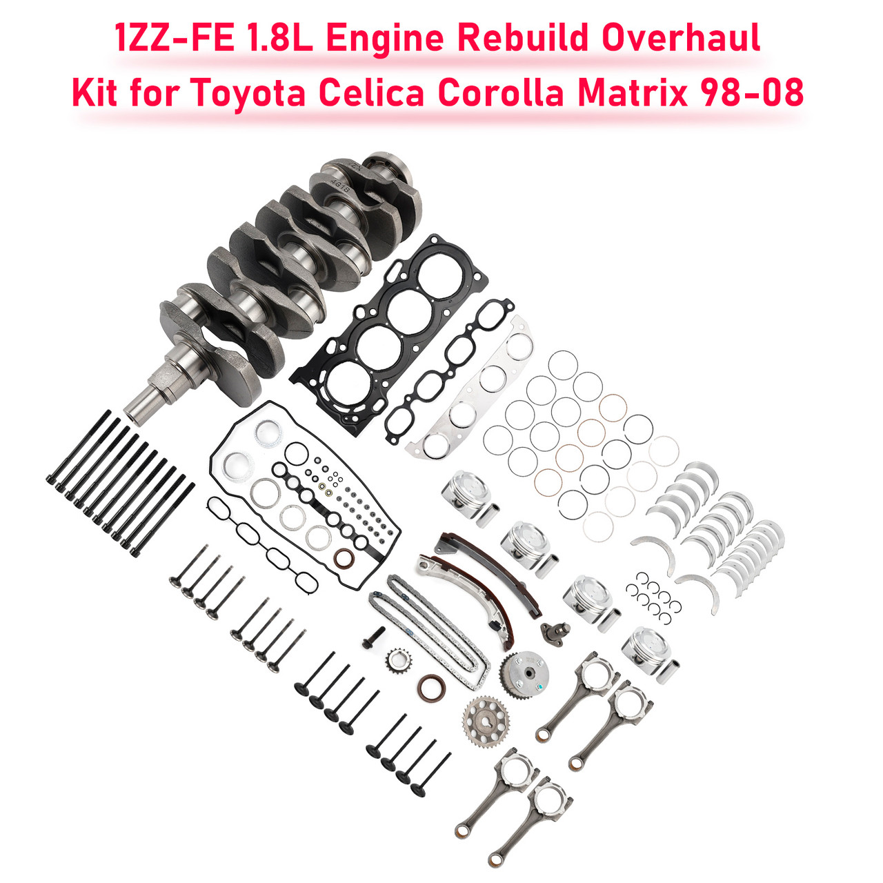 2000-2005 TOYOTA MR2 SPYDER 1.8L 1ZZ-FE 1.8L Engine Rebuild Overhaul Kit Generic