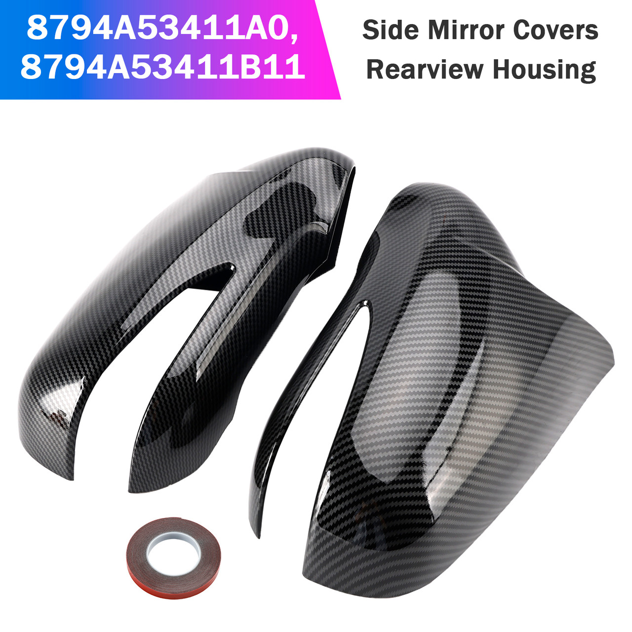 2009-2012 Lexus LS460 LS600h Side Mirror Covers Rearview Housing Carbon Fiber Generic